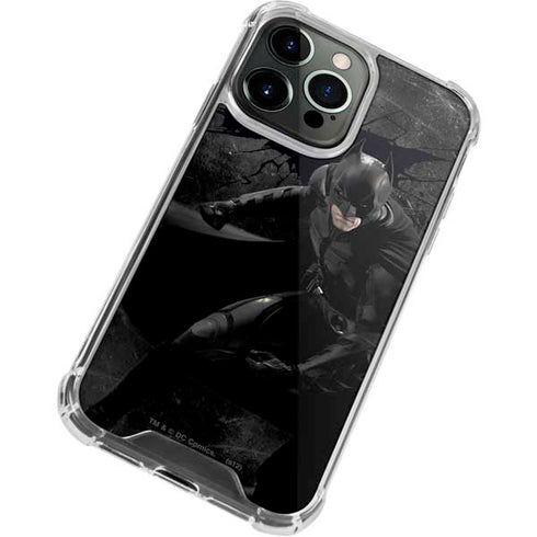 DC Comics Batman The Dark Knight Action pose iPhone 14 Pro Clear Case